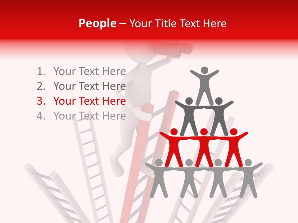 Corporate Ladder Overview PowerPoint Template