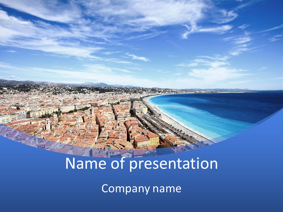 View Postcard Yacht PowerPoint Template