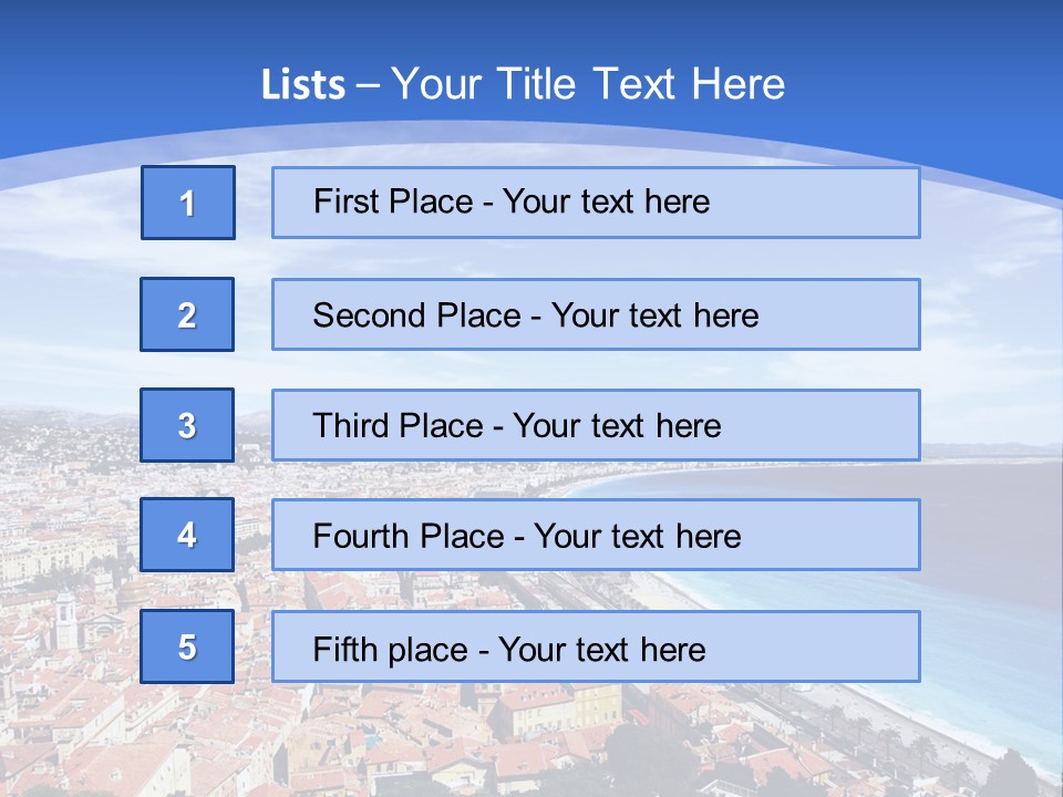 View Postcard Yacht PowerPoint Template