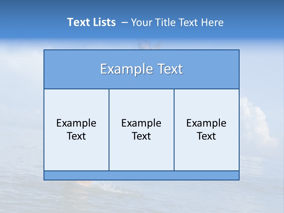 A Man Jumping Into The Water With A Child On His Back PowerPoint Template