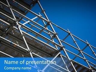 A Metal Structure With A Blue Sky In The Background PowerPoint Template