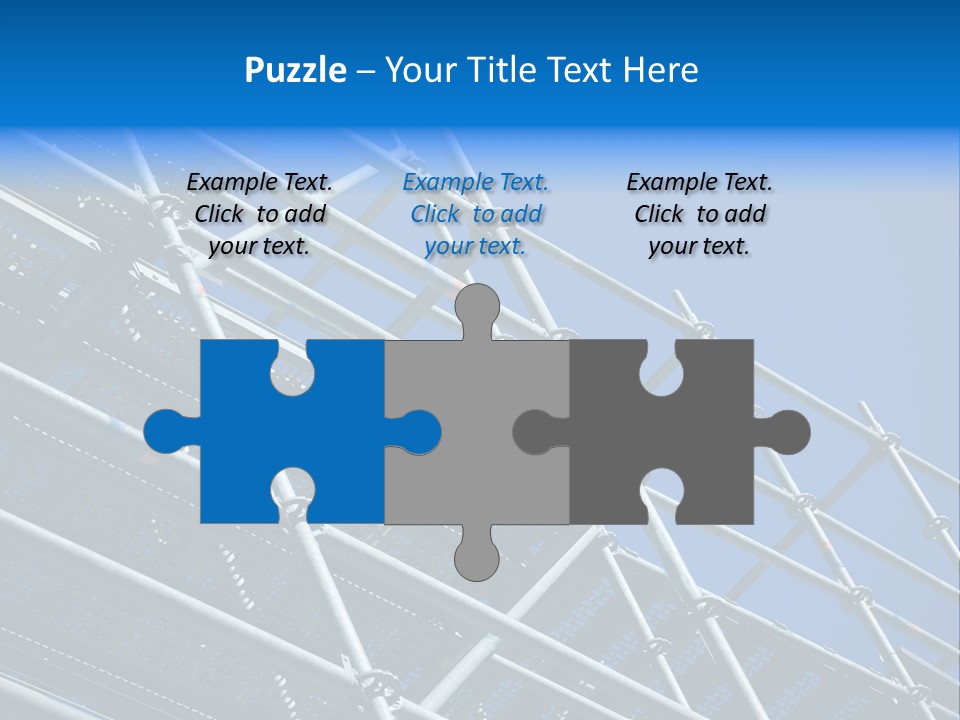 A Metal Structure With A Blue Sky In The Background PowerPoint Template