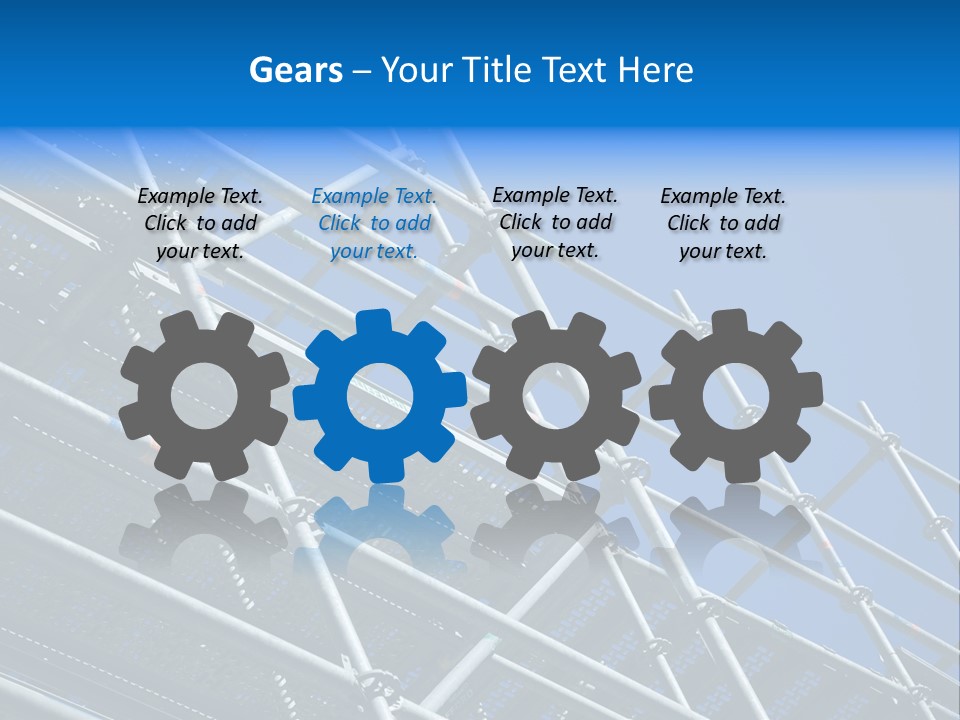 A Metal Structure With A Blue Sky In The Background PowerPoint Template