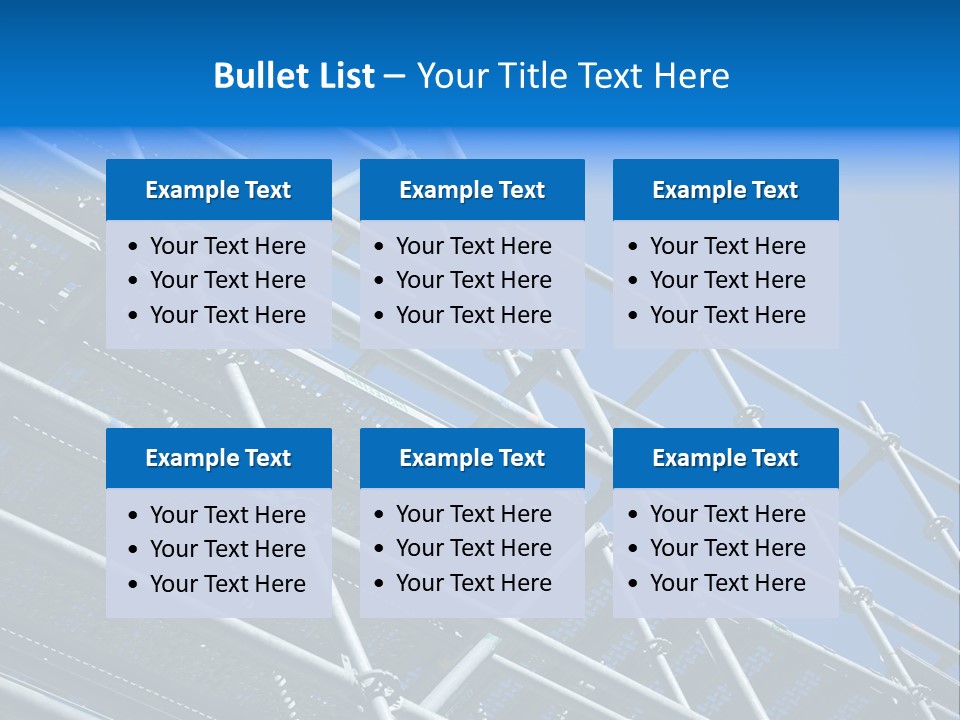 A Metal Structure With A Blue Sky In The Background PowerPoint Template