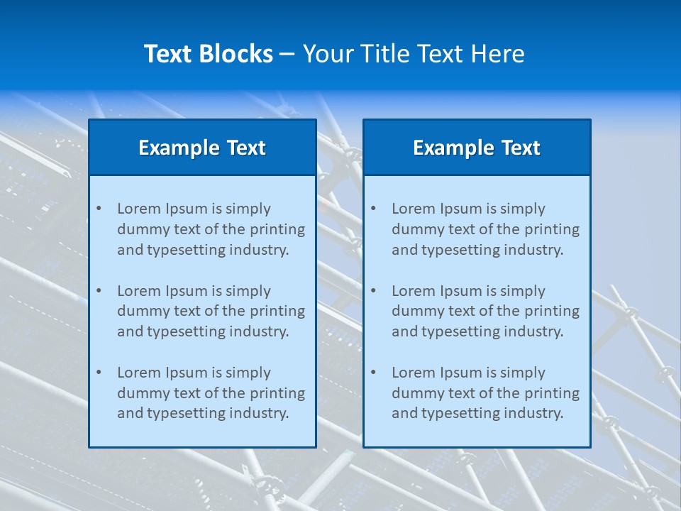 A Metal Structure With A Blue Sky In The Background PowerPoint Template