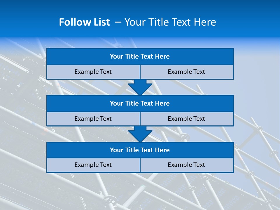 A Metal Structure With A Blue Sky In The Background PowerPoint Template