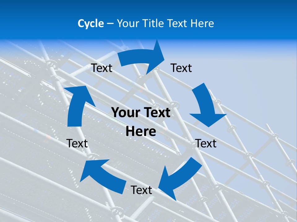 A Metal Structure With A Blue Sky In The Background PowerPoint Template