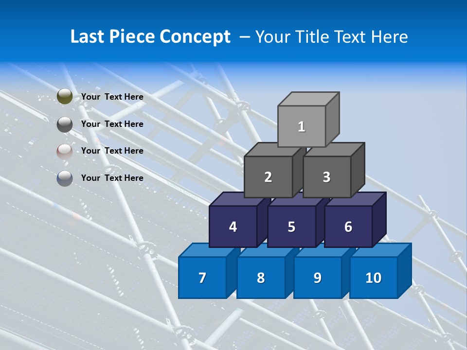 A Metal Structure With A Blue Sky In The Background PowerPoint Template