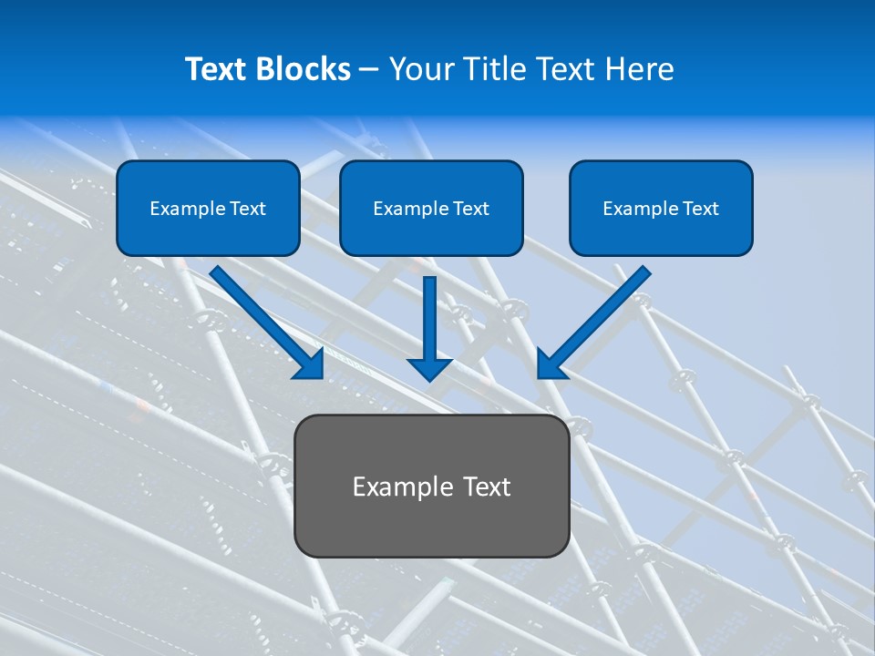 A Metal Structure With A Blue Sky In The Background PowerPoint Template