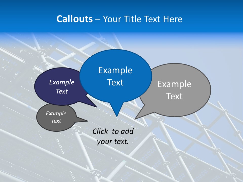 A Metal Structure With A Blue Sky In The Background PowerPoint Template
