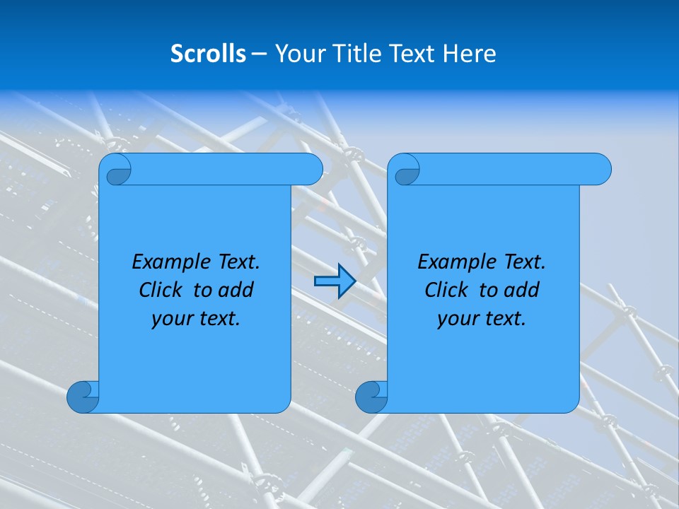 A Metal Structure With A Blue Sky In The Background PowerPoint Template