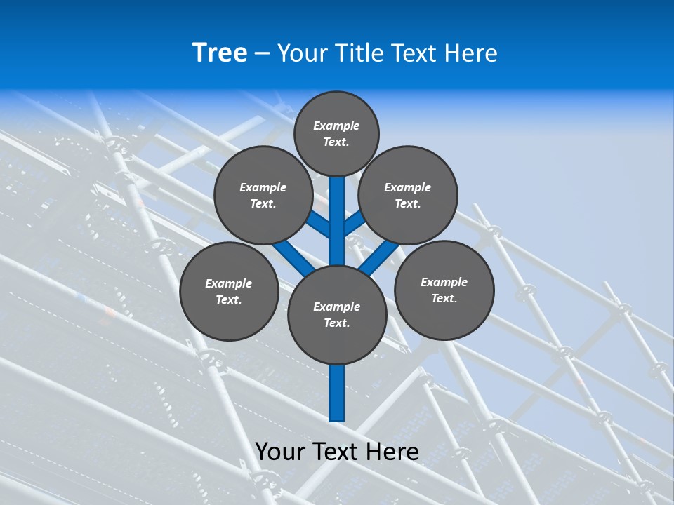 A Metal Structure With A Blue Sky In The Background PowerPoint Template