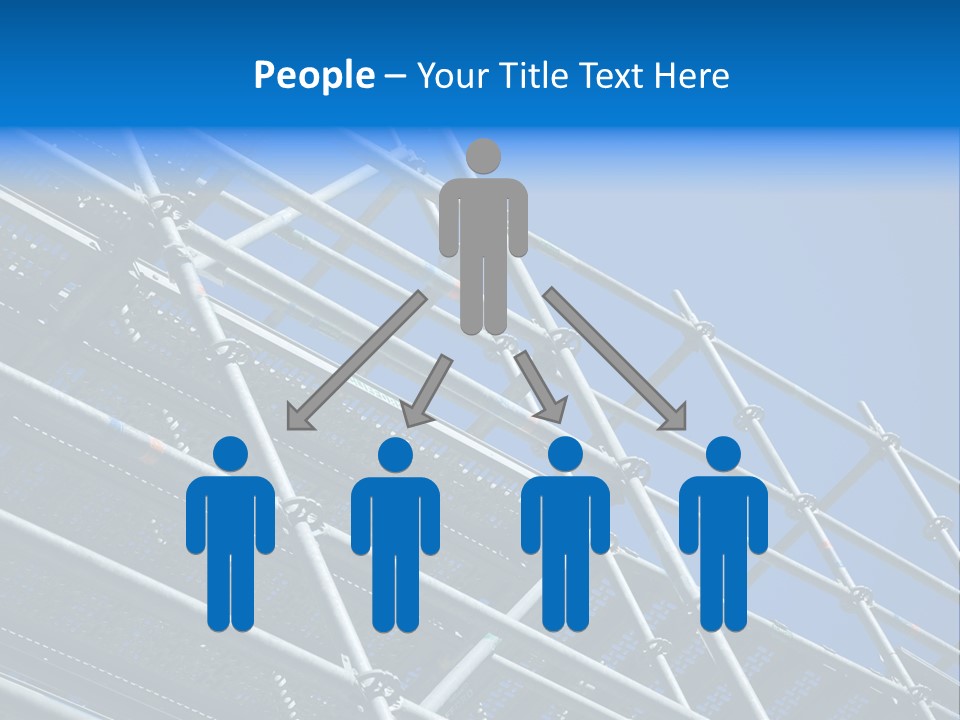 A Metal Structure With A Blue Sky In The Background PowerPoint Template