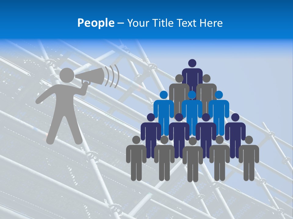 A Metal Structure With A Blue Sky In The Background PowerPoint Template