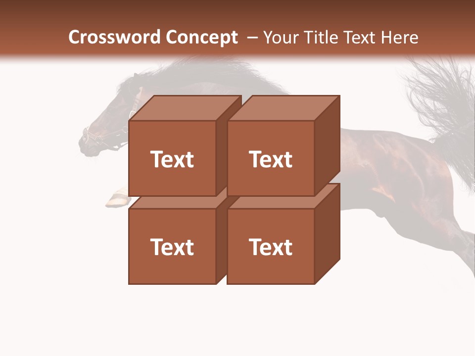 Isolated Stallion Chestnut PowerPoint Template