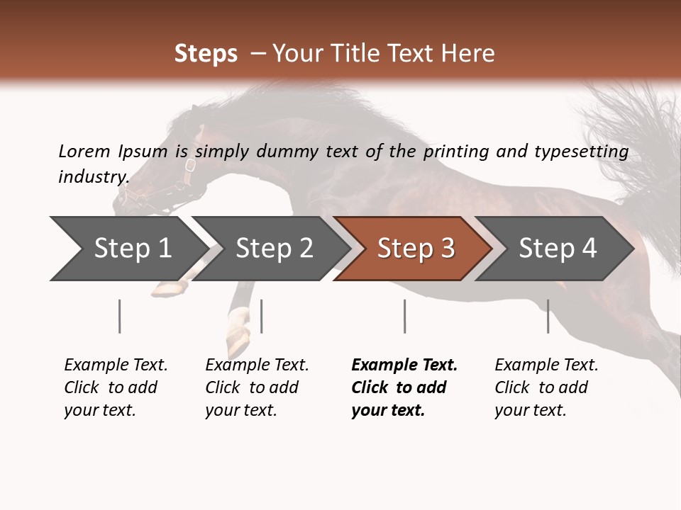 Isolated Stallion Chestnut PowerPoint Template