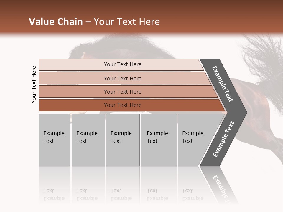 Isolated Stallion Chestnut PowerPoint Template