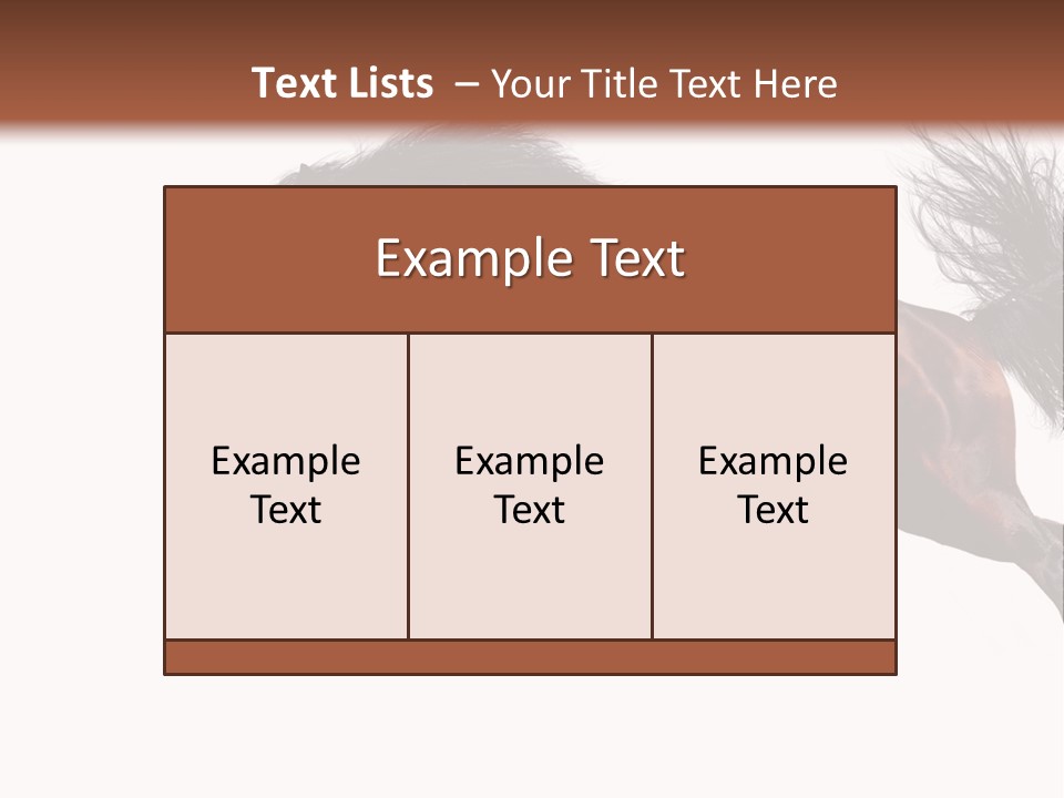 Isolated Stallion Chestnut PowerPoint Template