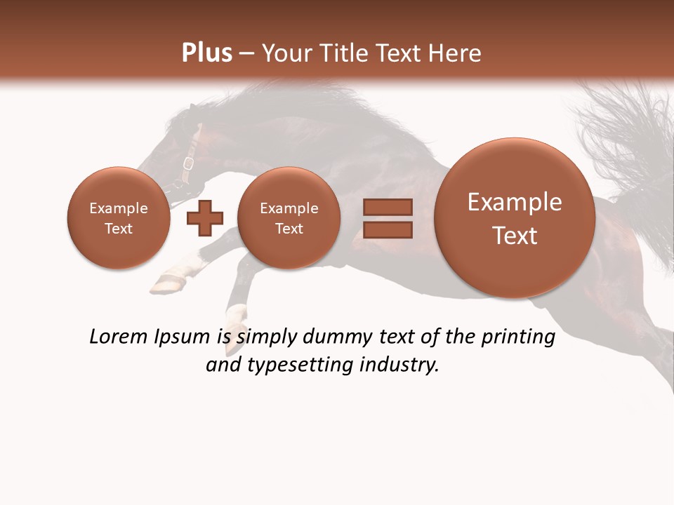Isolated Stallion Chestnut PowerPoint Template