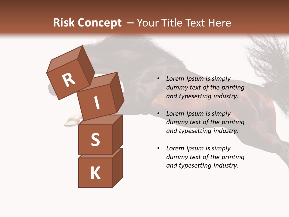 Isolated Stallion Chestnut PowerPoint Template