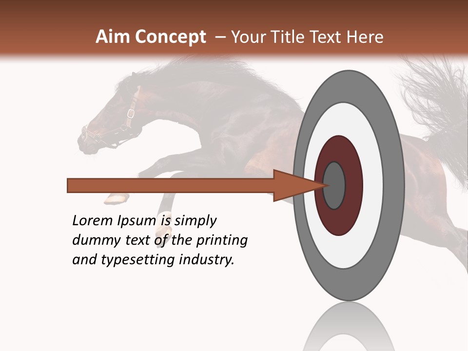 Isolated Stallion Chestnut PowerPoint Template
