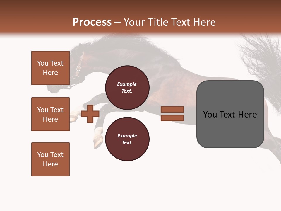 Isolated Stallion Chestnut PowerPoint Template