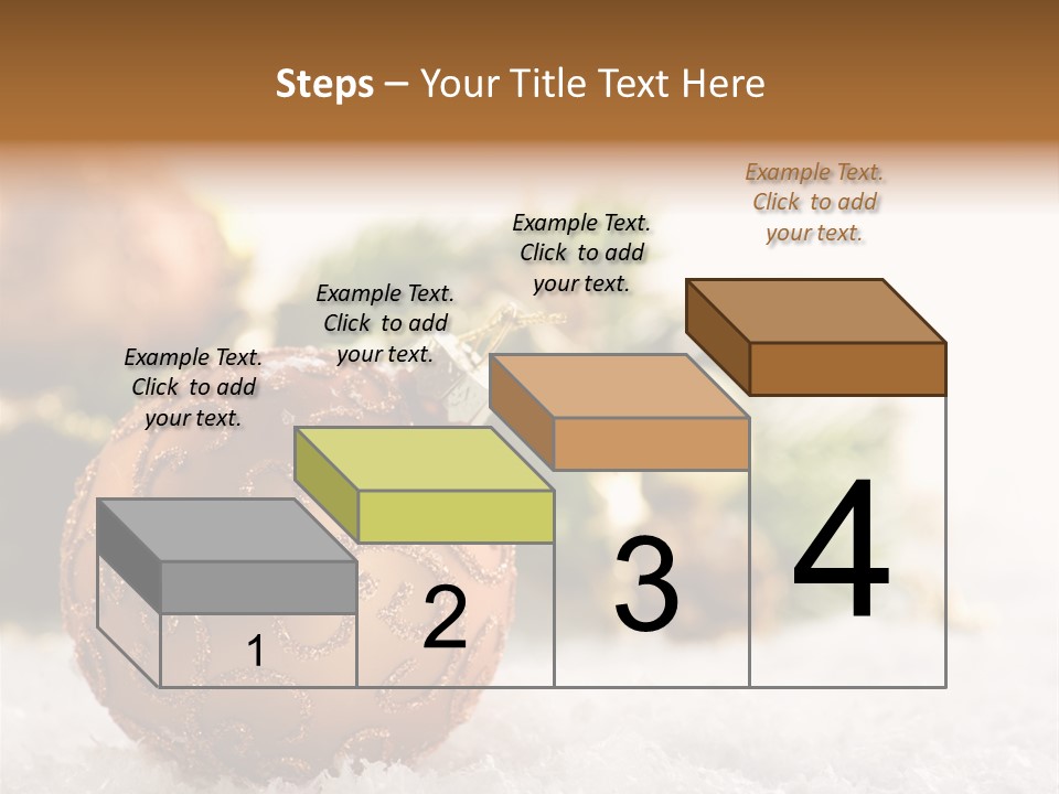 A Christmas Ornament Sitting In The Snow PowerPoint Template