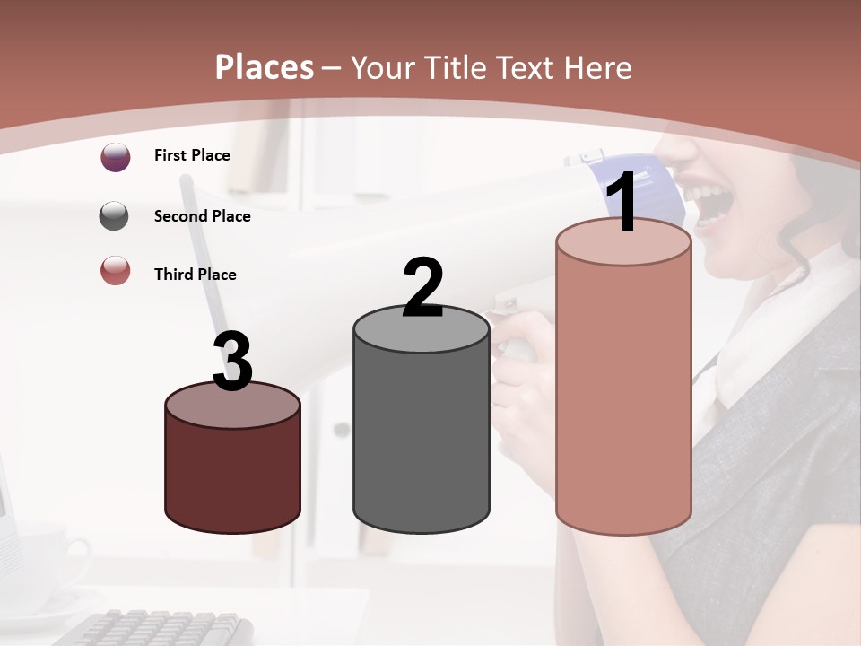 Woman Noise Message PowerPoint Template