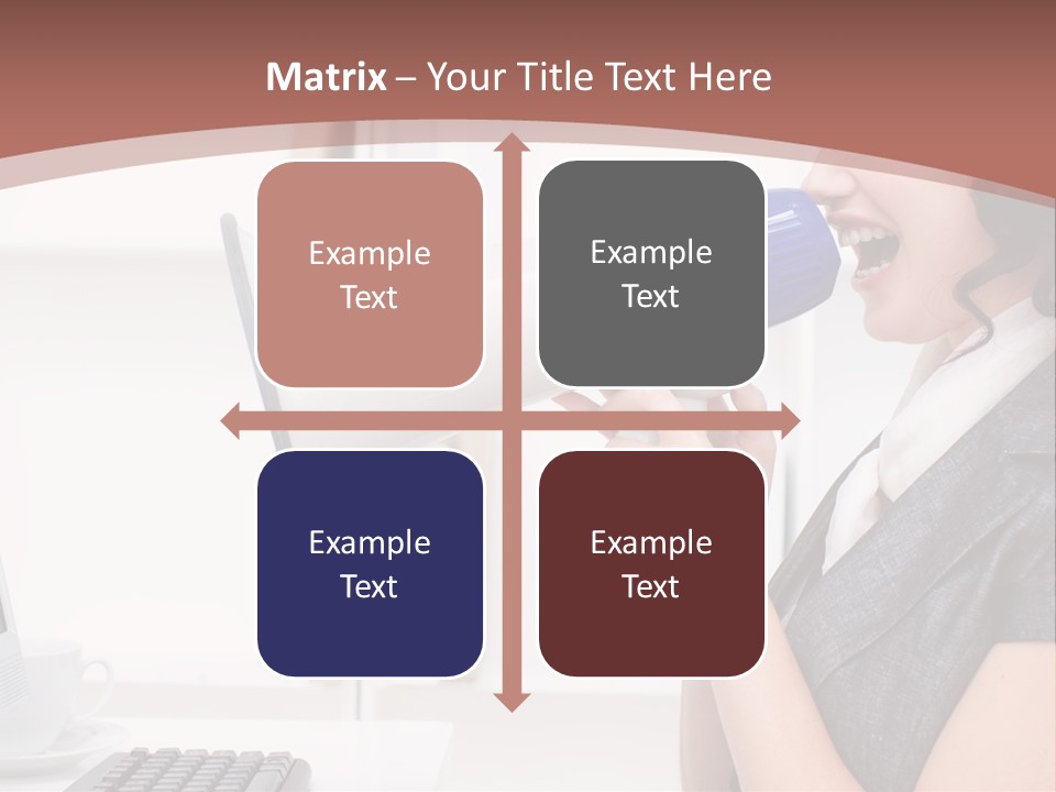 Woman Noise Message PowerPoint Template