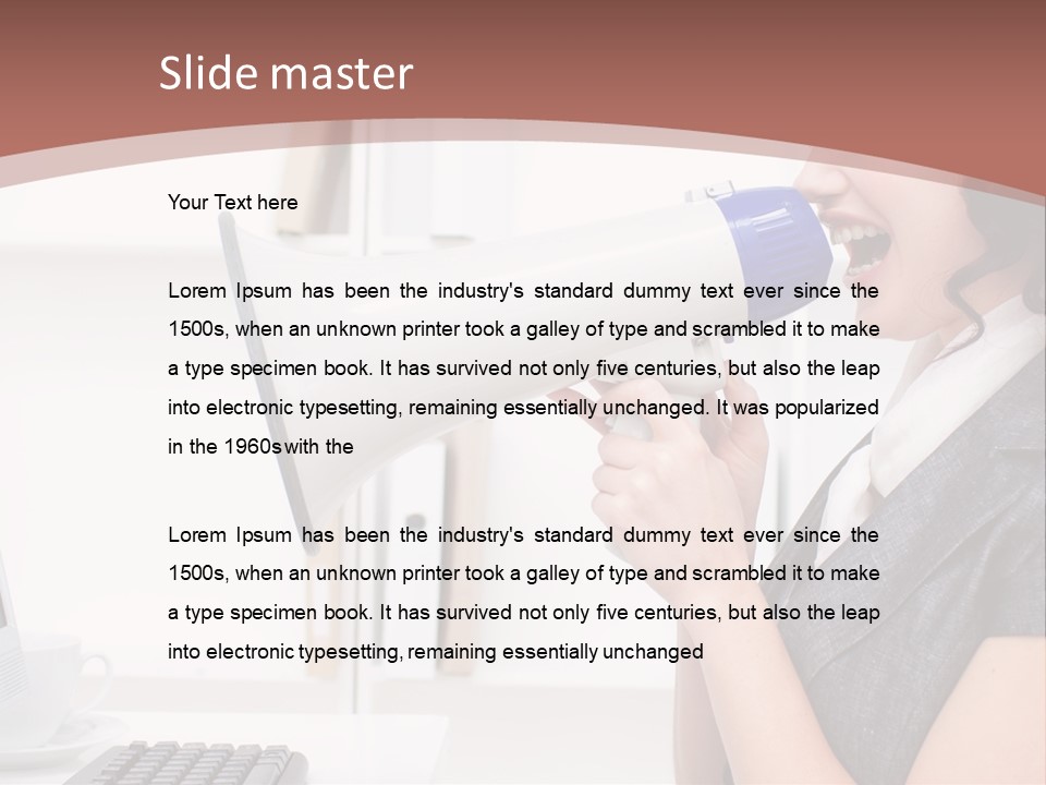 Woman Noise Message PowerPoint Template