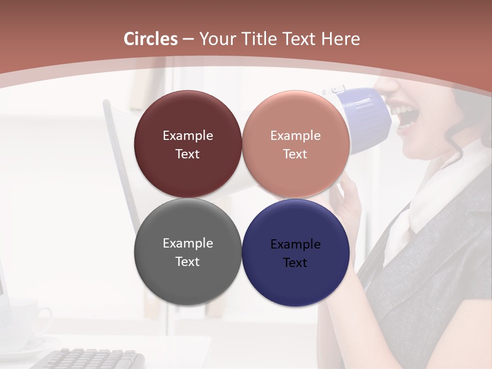 Woman Noise Message PowerPoint Template