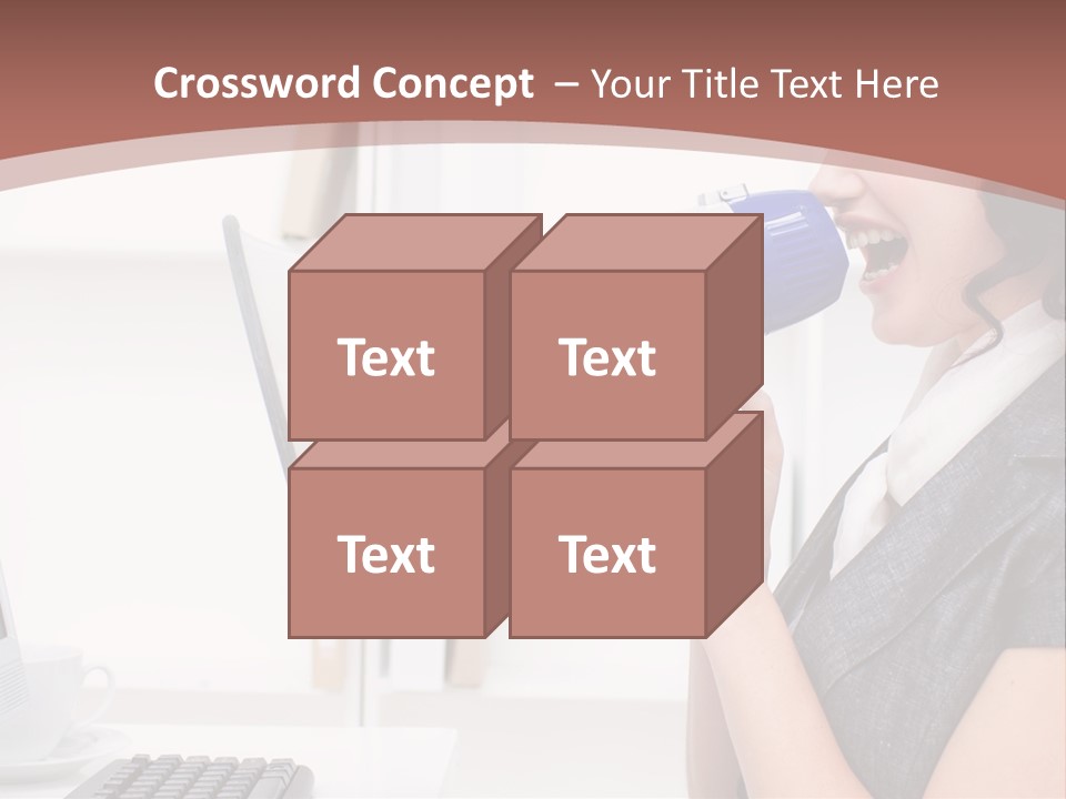 Woman Noise Message PowerPoint Template