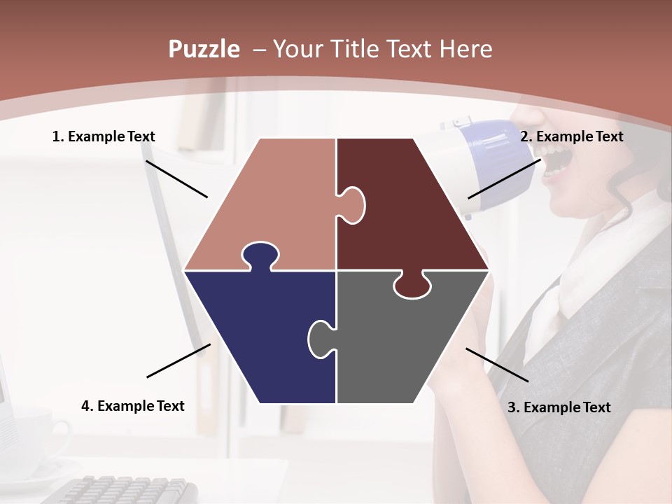 Woman Noise Message PowerPoint Template