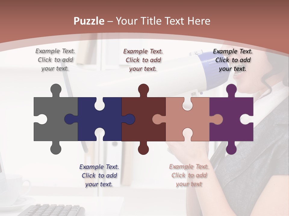 Woman Noise Message PowerPoint Template