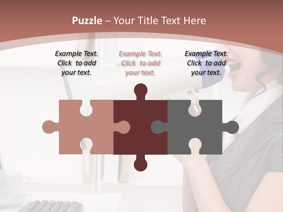 Woman Noise Message PowerPoint Template