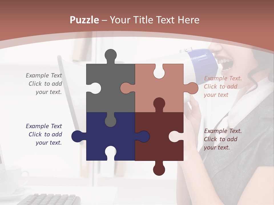 Woman Noise Message PowerPoint Template