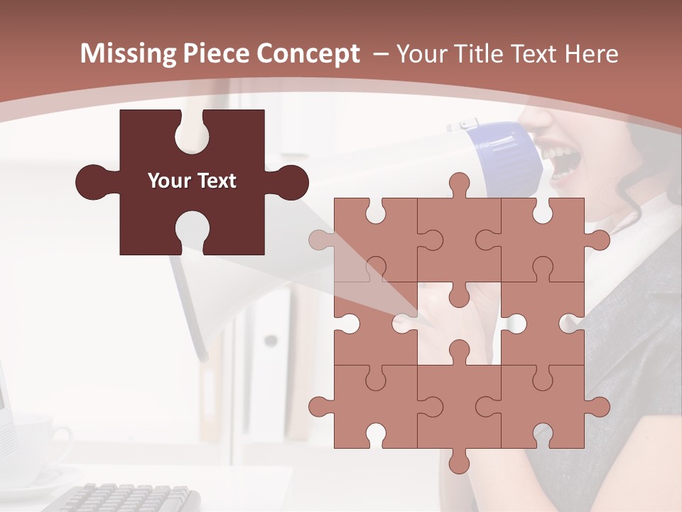 Woman Noise Message PowerPoint Template