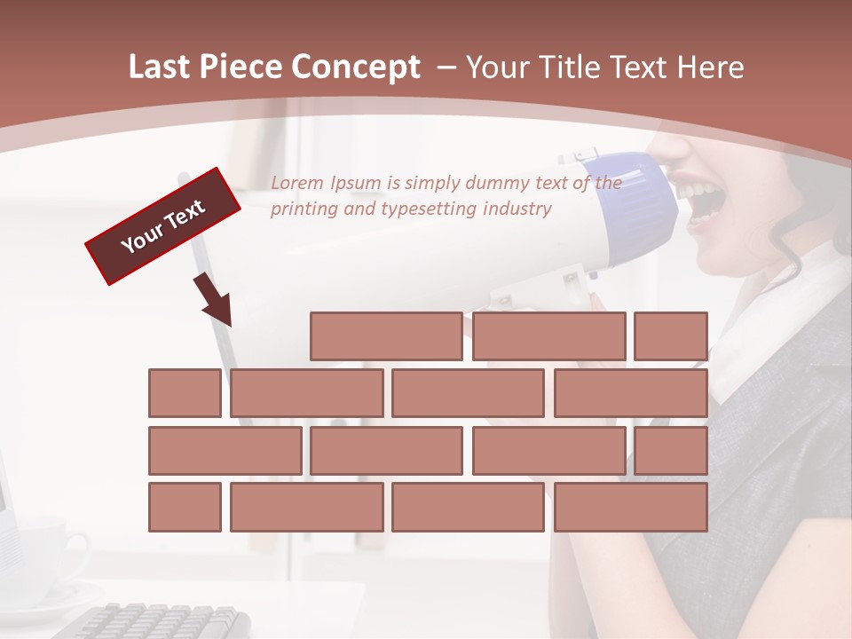 Woman Noise Message PowerPoint Template