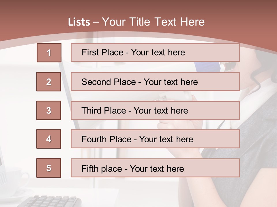 Woman Noise Message PowerPoint Template