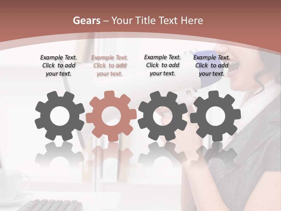 Woman Noise Message PowerPoint Template