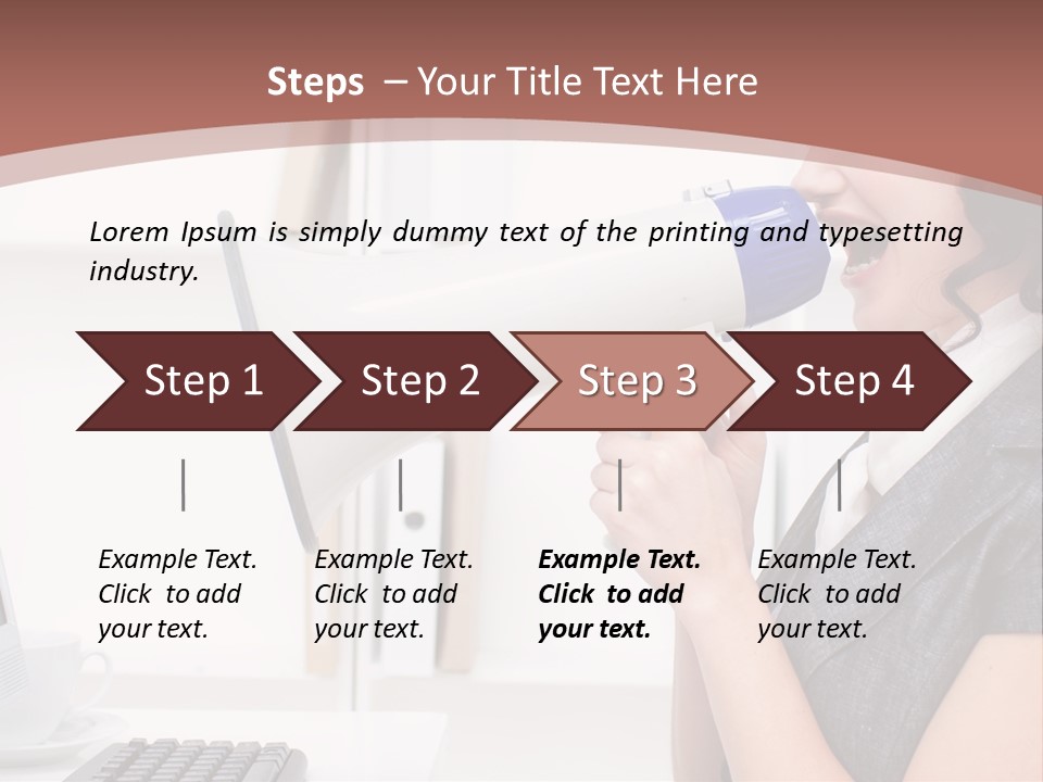 Woman Noise Message PowerPoint Template