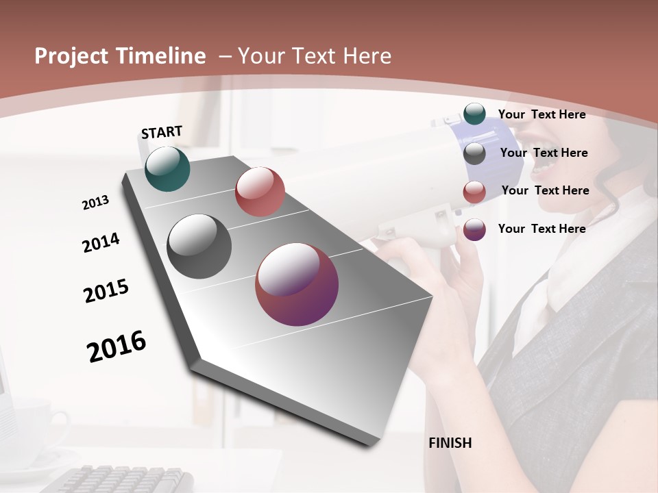 Woman Noise Message PowerPoint Template