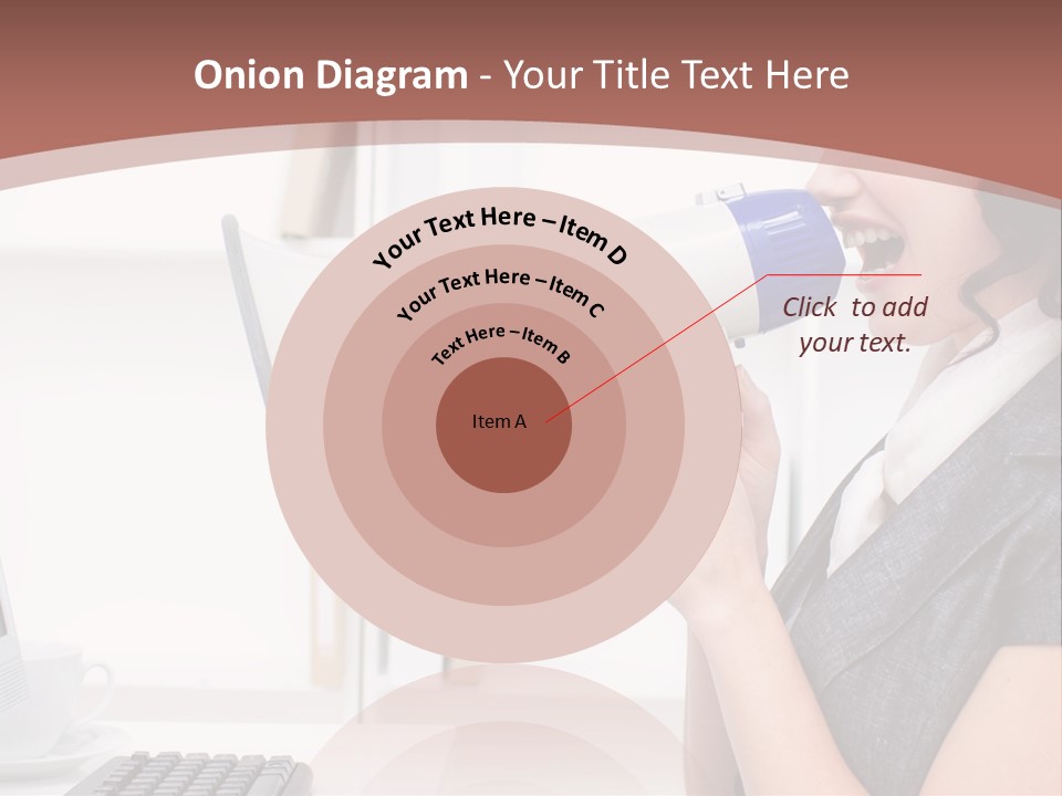 Woman Noise Message PowerPoint Template