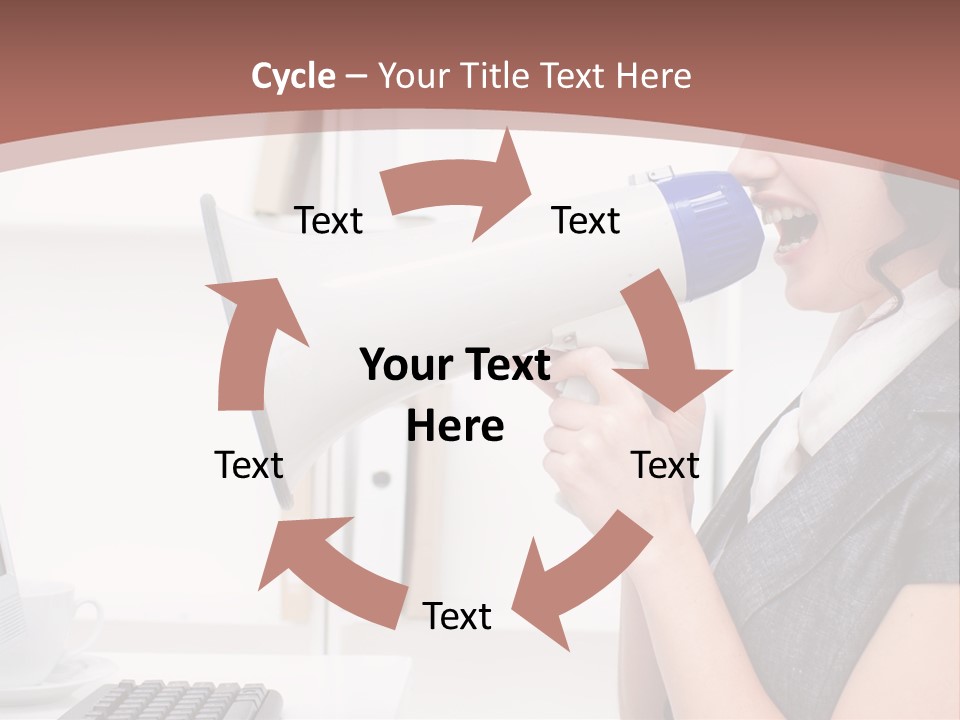 Woman Noise Message PowerPoint Template