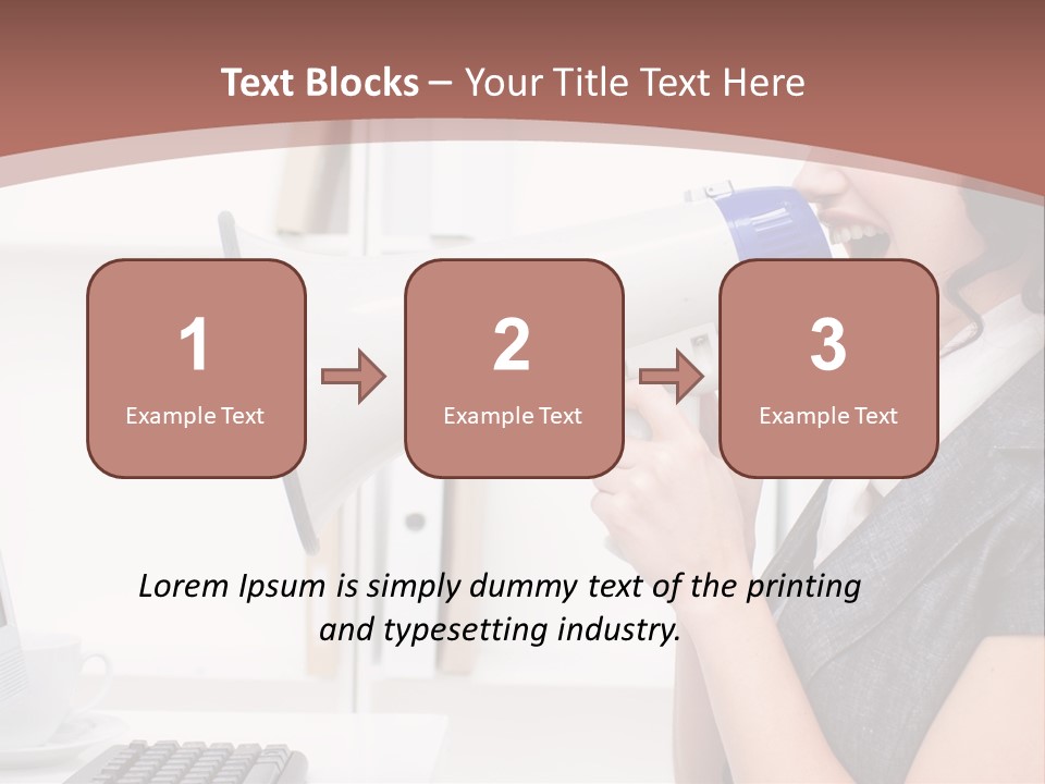 Woman Noise Message PowerPoint Template