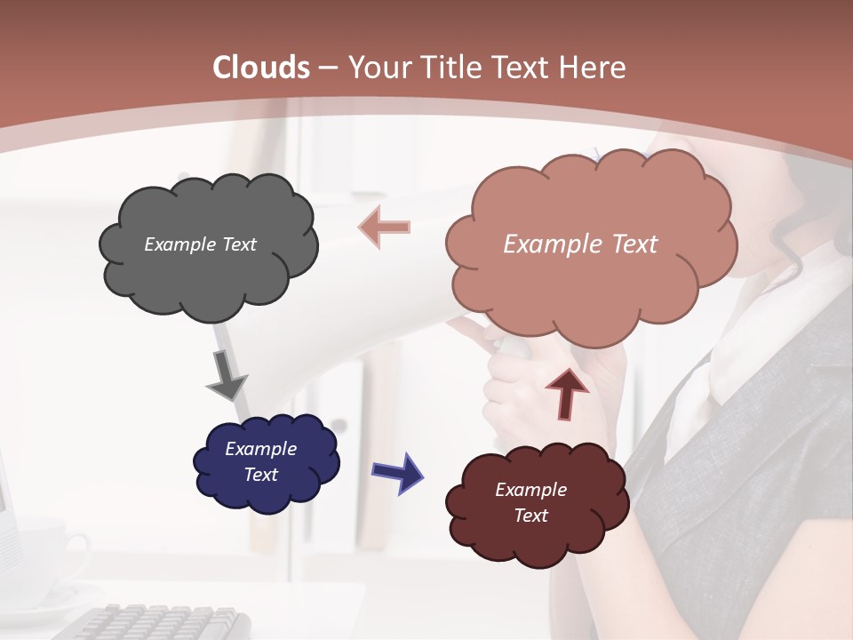 Woman Noise Message PowerPoint Template