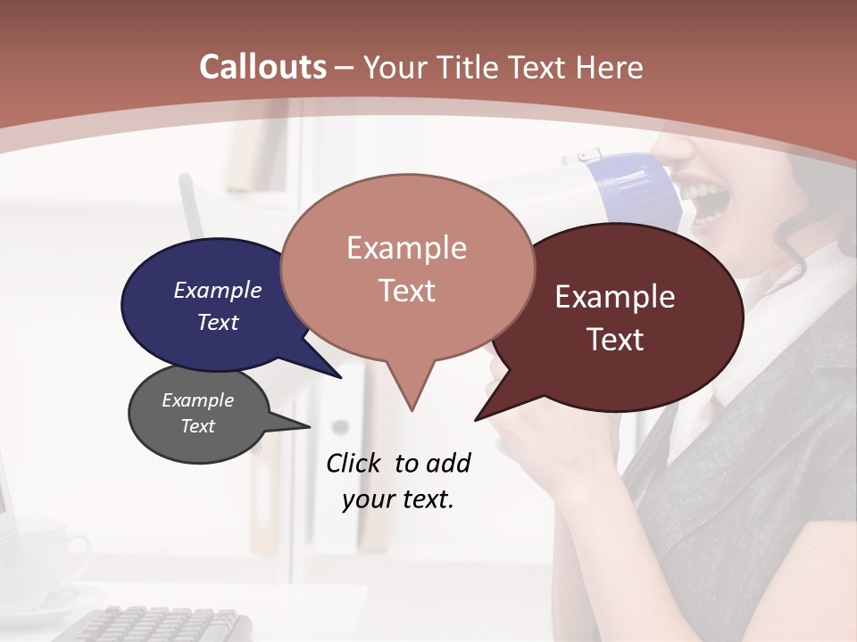 Woman Noise Message PowerPoint Template
