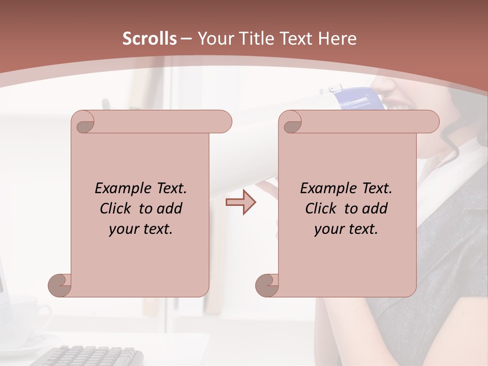 Woman Noise Message PowerPoint Template
