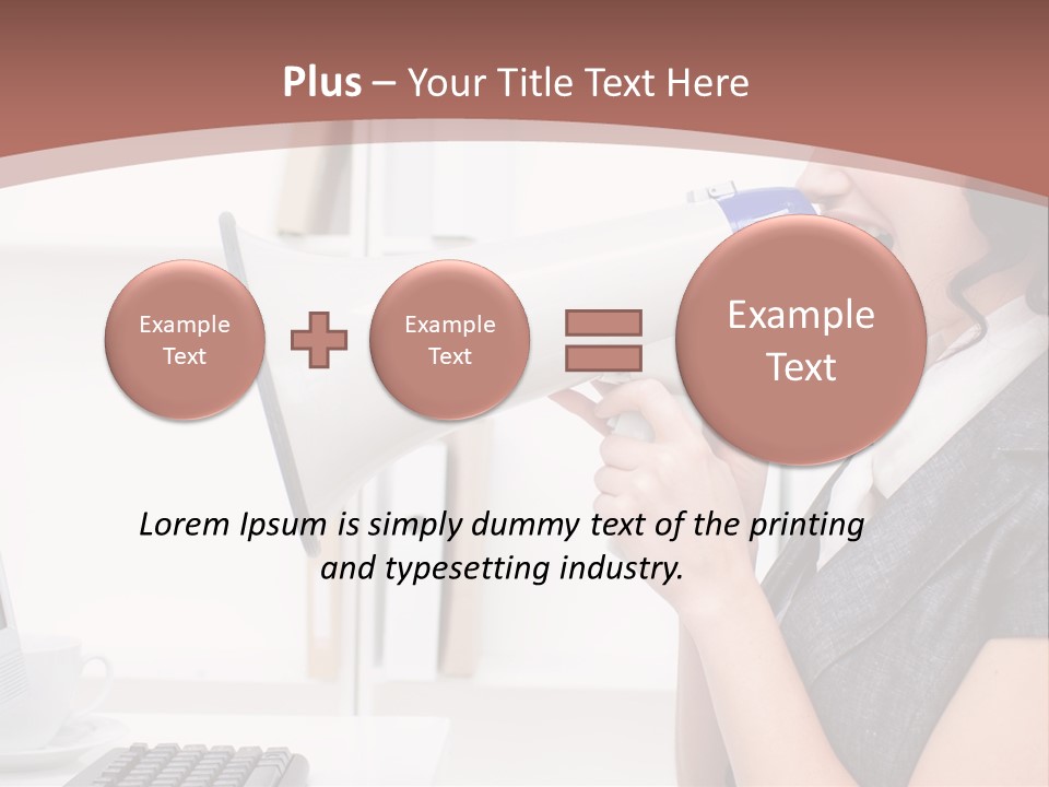 Woman Noise Message PowerPoint Template