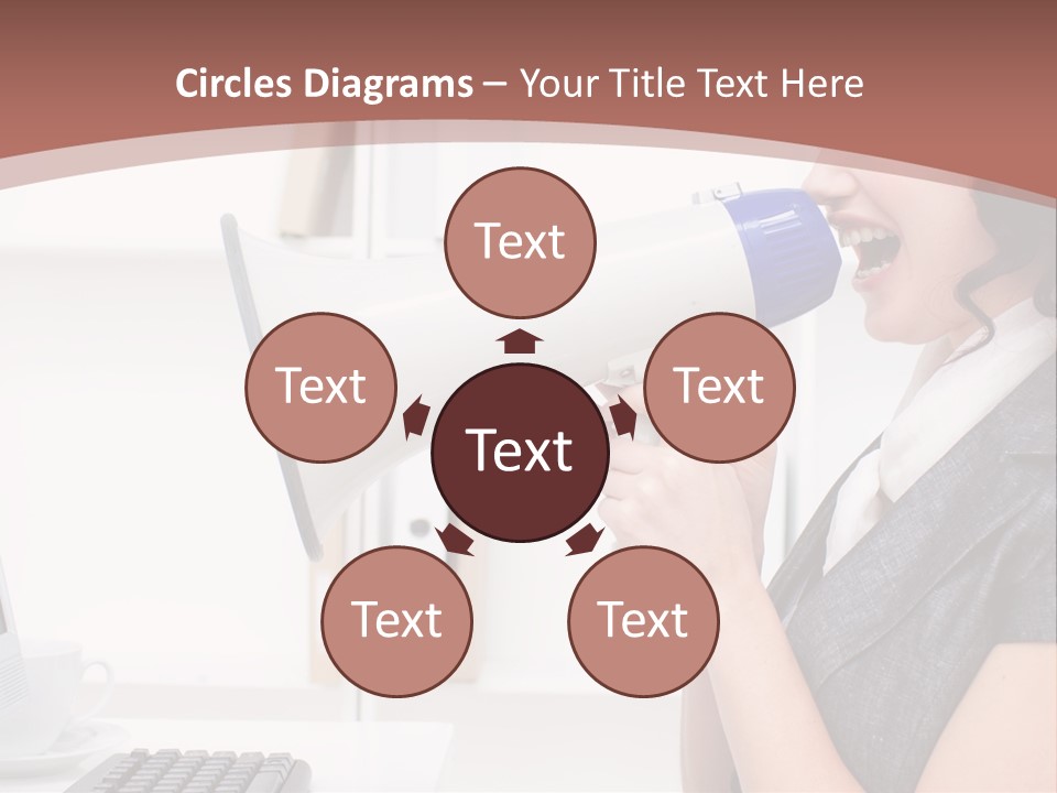 Woman Noise Message PowerPoint Template